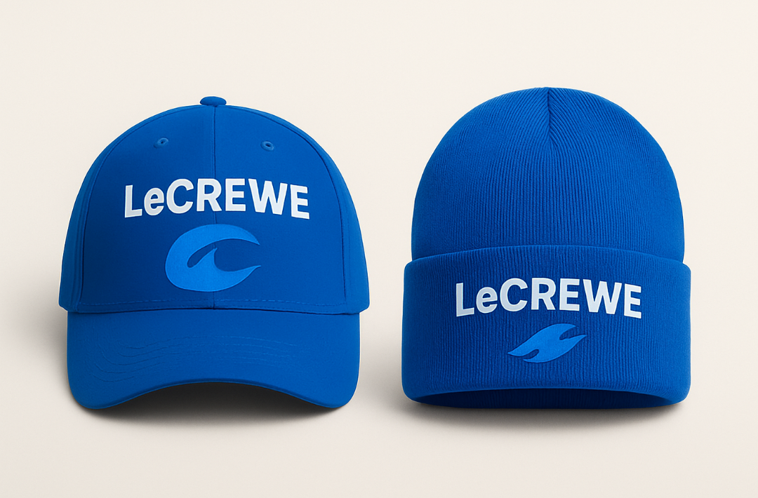 Le Crewe Embroidered Cap & Beanie